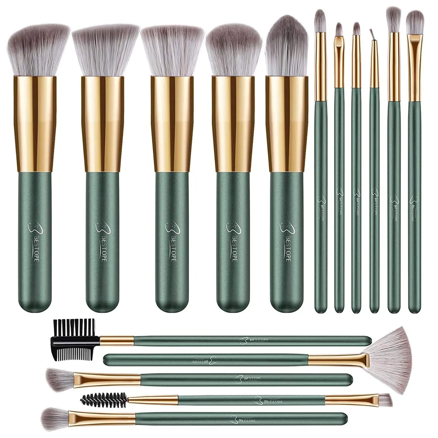 PRO Makeup Brushes Makeup Brush Set - 16 Pcs