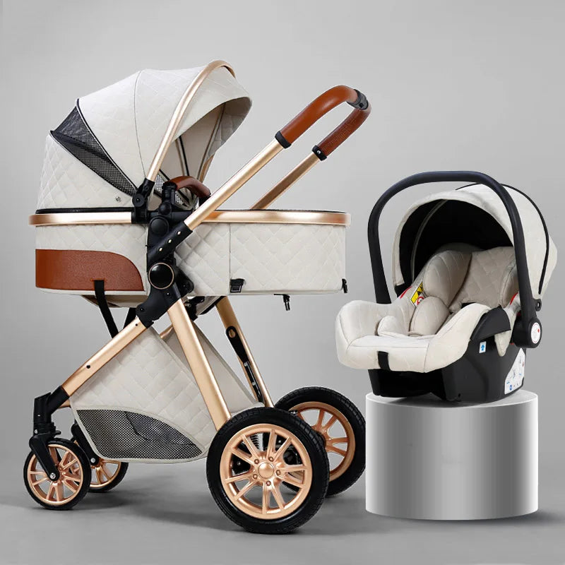 Luxury Baby Stroller 3 in 1 High Landscape Baby Cart Model BWSV9A