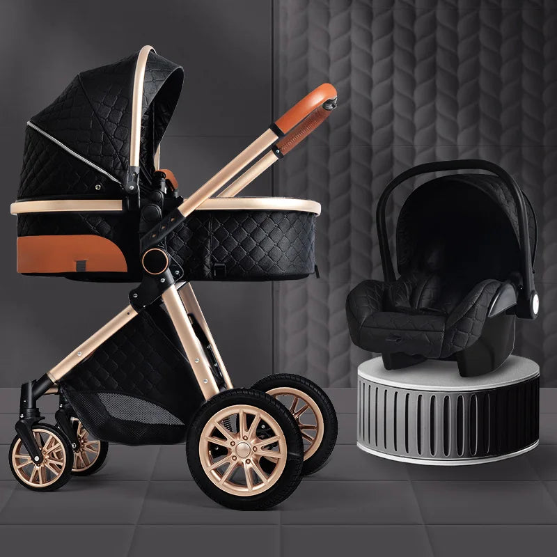 Luxury Baby Stroller 3 in 1 High Landscape Baby Cart Model BWSV9A