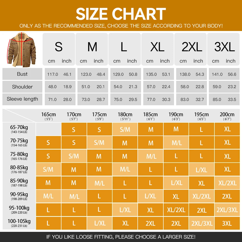 Men's Jackets Winter Warm Waterproof Fleece Lined High Quality