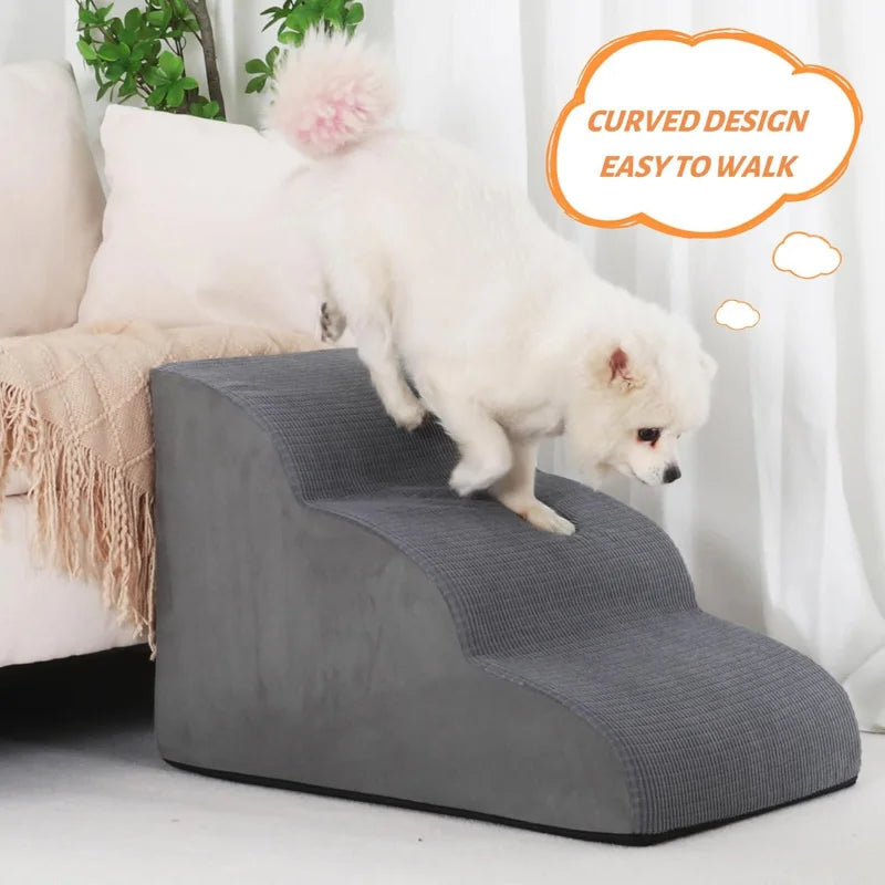 Pet Stairs for Large Dog Cat High Density Soft Foam Small Dog Ramp Ladder