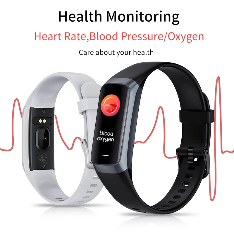 LIGE 1.1 Inch Amoled Smart Watch Heart Rate Monitor Waterproof