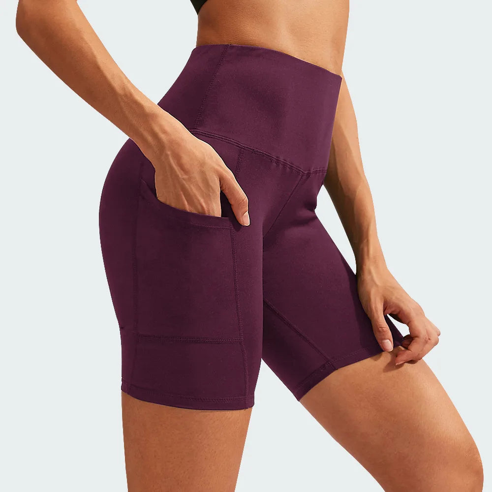 Sport Shorts with Pockets for Women High Waisted