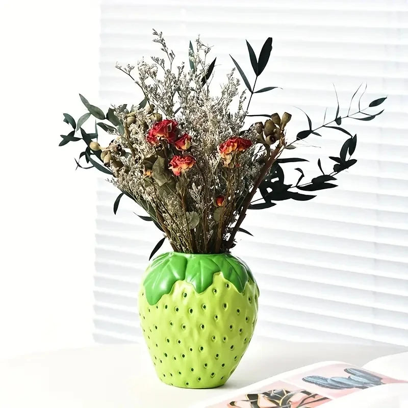 Creative Strawberry Shaped Vase for Flower Arrangement