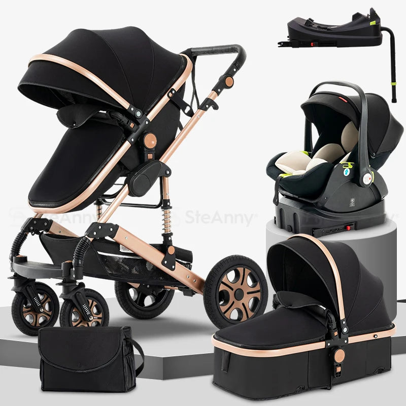 Baby Stroller Combo Car Seat,Baby Travel System with Isofix Base,