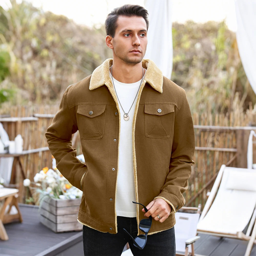 Men's Jackets Winter Warm Waterproof Fleece Lined High Quality