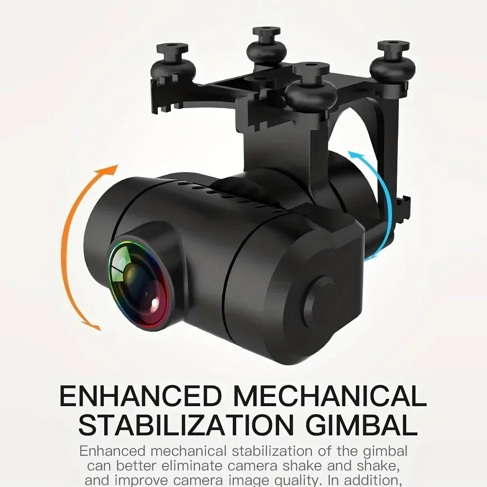 4K HD GPS Drone with Dual Camera 2-Axis , Foldable Quadcopter Toy for Adults and Kids