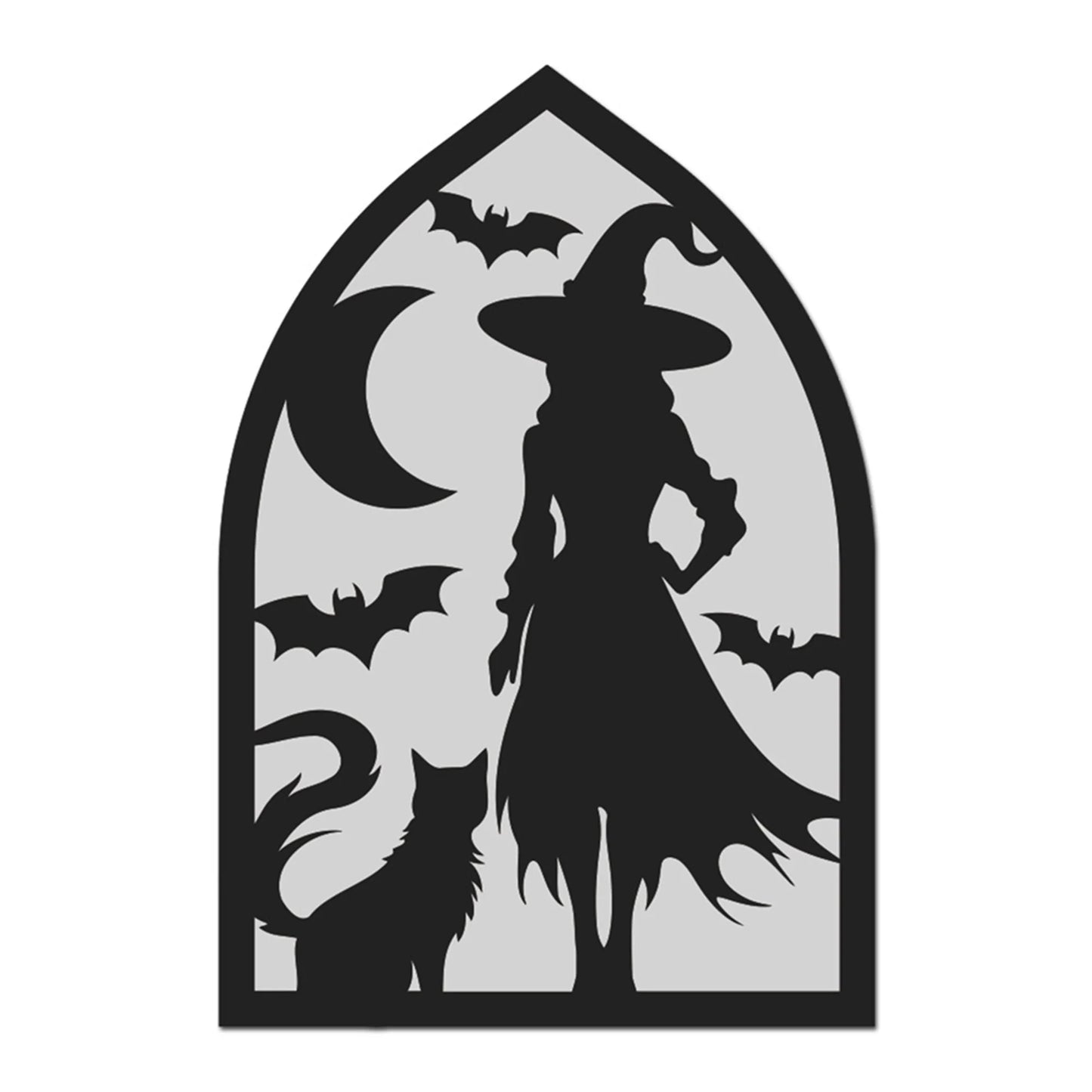 Spooky Halloween Acrylic Mirror Wall Sticker Set with Ghosts Bats Spiders