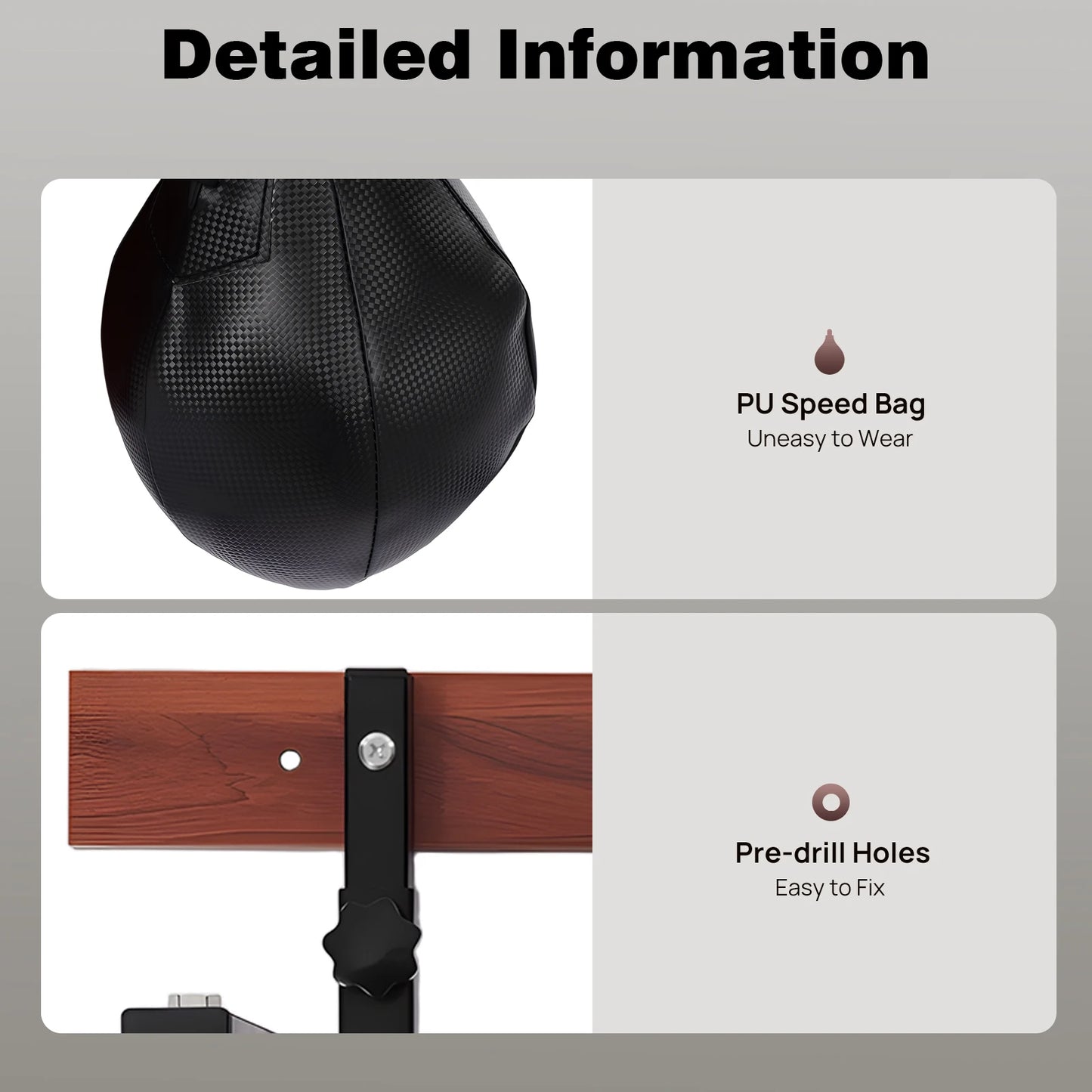 Heavy Duty Adjustable Speed Bag Platform Kit,Professional Wall Mounted Punching Ball