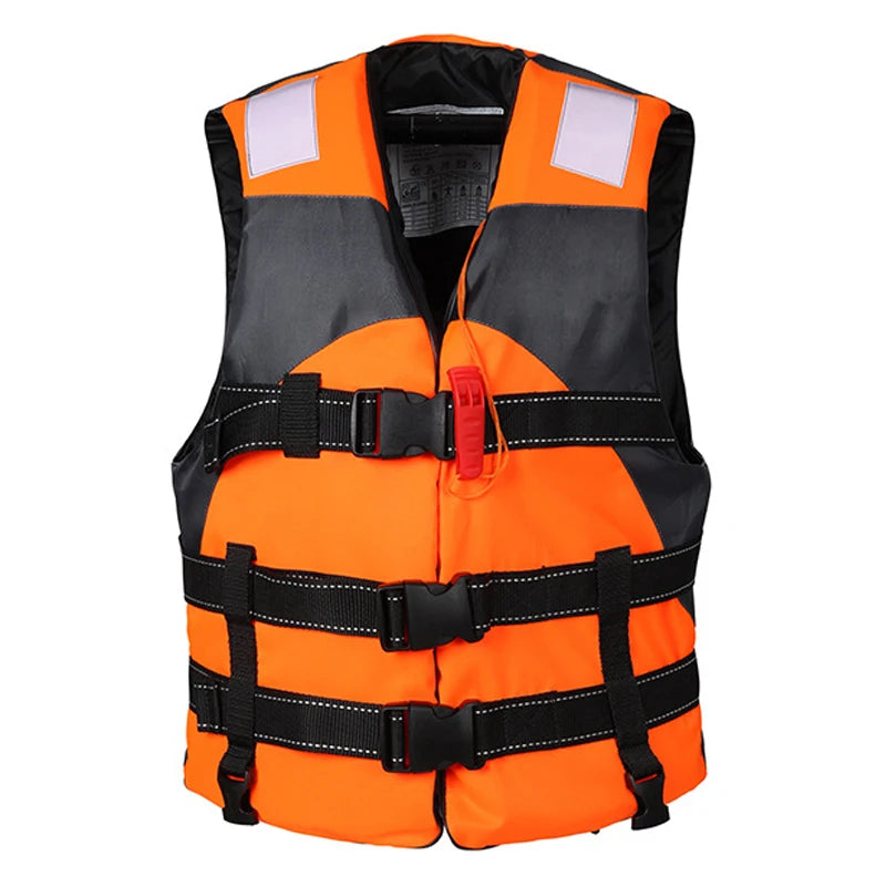 Life Vest with Whistle for Adults, Polyester Safety Gear