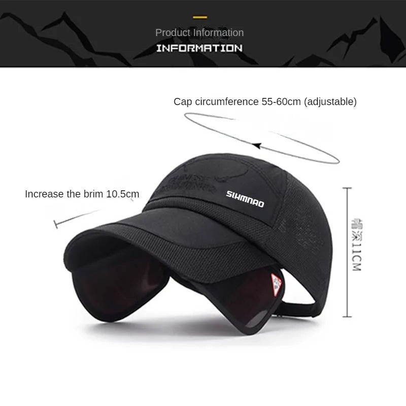 2025 Fishing Hat Fishing Sunscreen Baseball Hat Men's Mountaineering Sunshade Hat Bicycle Women's Hat