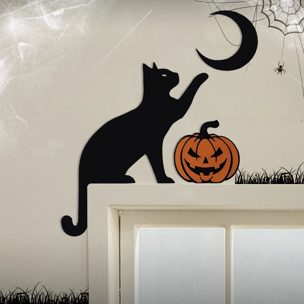 Halloween Black Cat Door Topper Door Frame