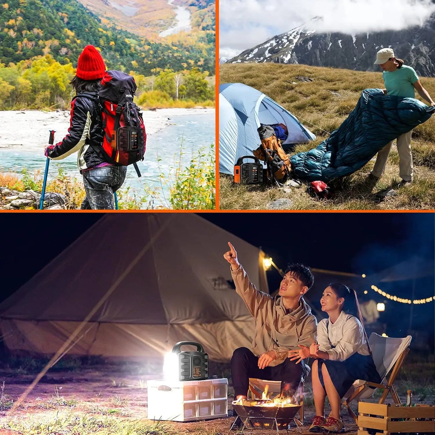 Portable Power Station,155Wh 42000mAh Outdoor Solar Generator