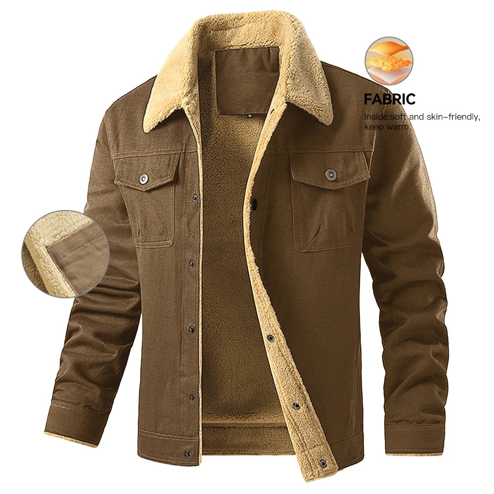 Men's Jackets Winter Warm Waterproof Fleece Lined High Quality