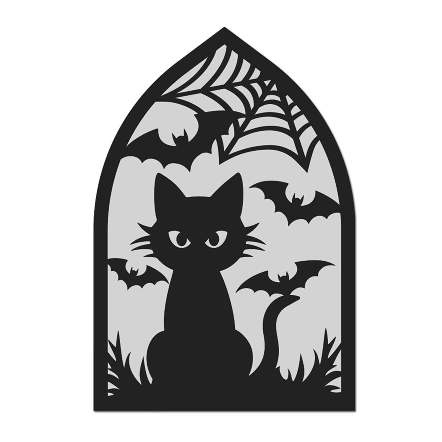 Spooky Halloween Acrylic Mirror Wall Sticker Set with Ghosts Bats Spiders