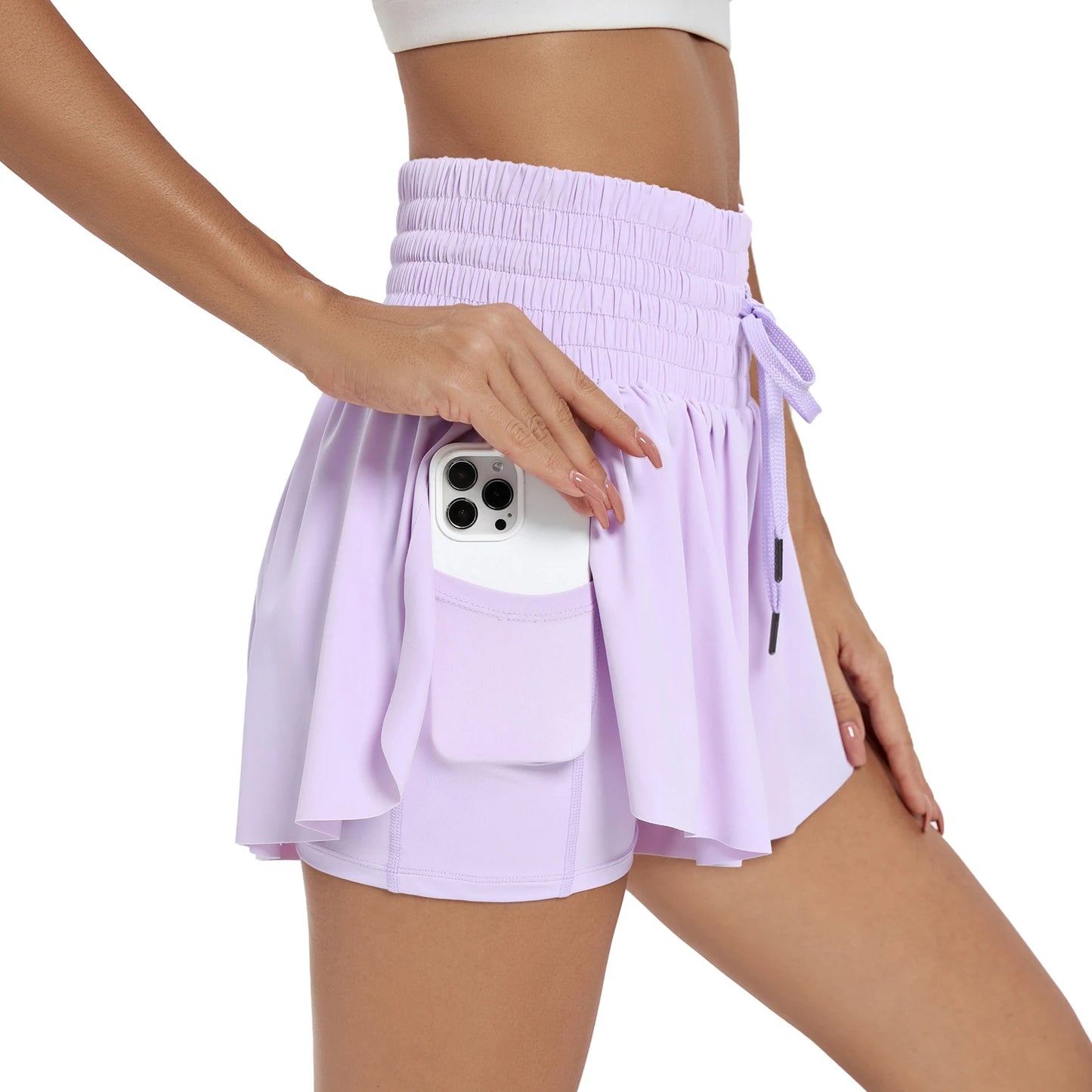 Flowy Athletic Shorts for Women High Waisted Gym Yoga Workout