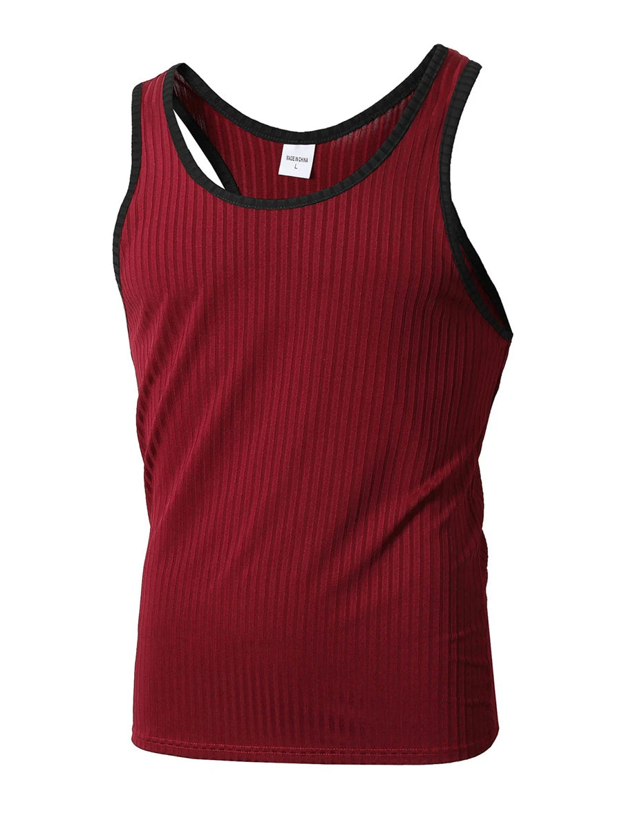 Men's Sleeveless Muscle Tank Tops with Racerback Design