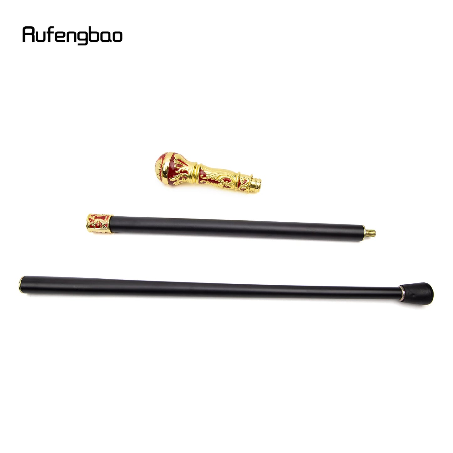 Golden Red Luxury Round Handle Fashion Walking Stick 93cm