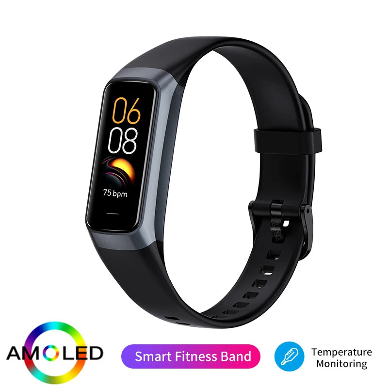 LIGE 1.1 Inch Amoled Smart Watch Heart Rate Monitor Waterproof