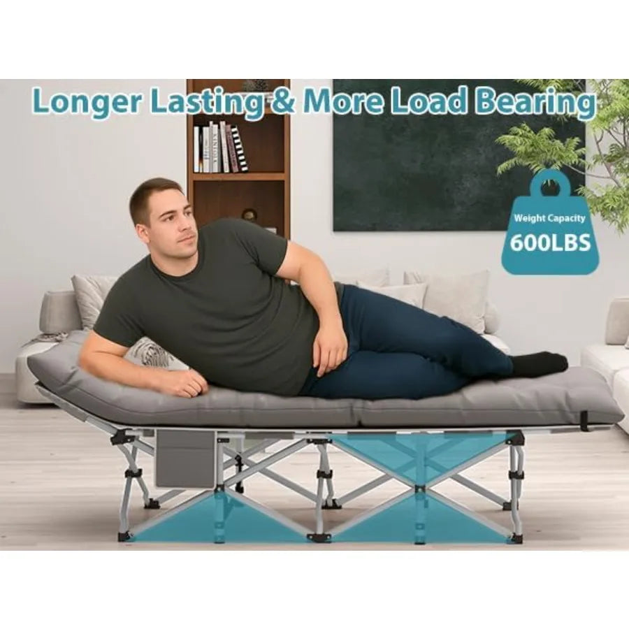 Folding Camping Cot for Adults 2 Pack Heavy Duty Sleeping Cots