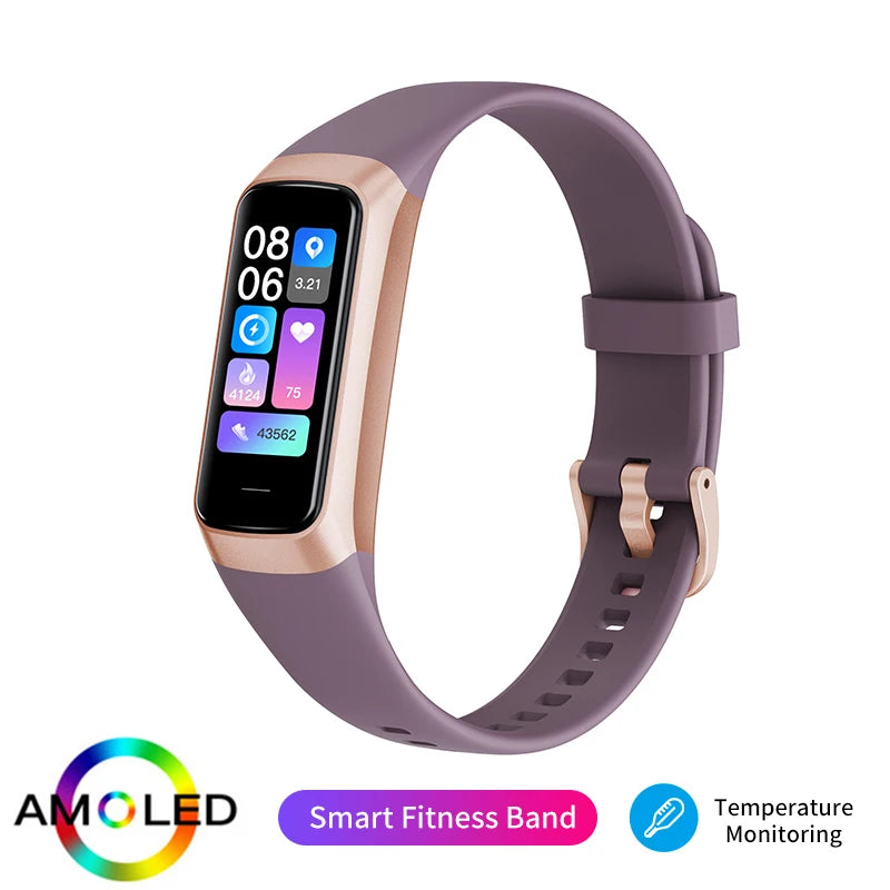 LIGE 1.1 Inch Amoled Smart Watch Heart Rate Monitor Waterproof