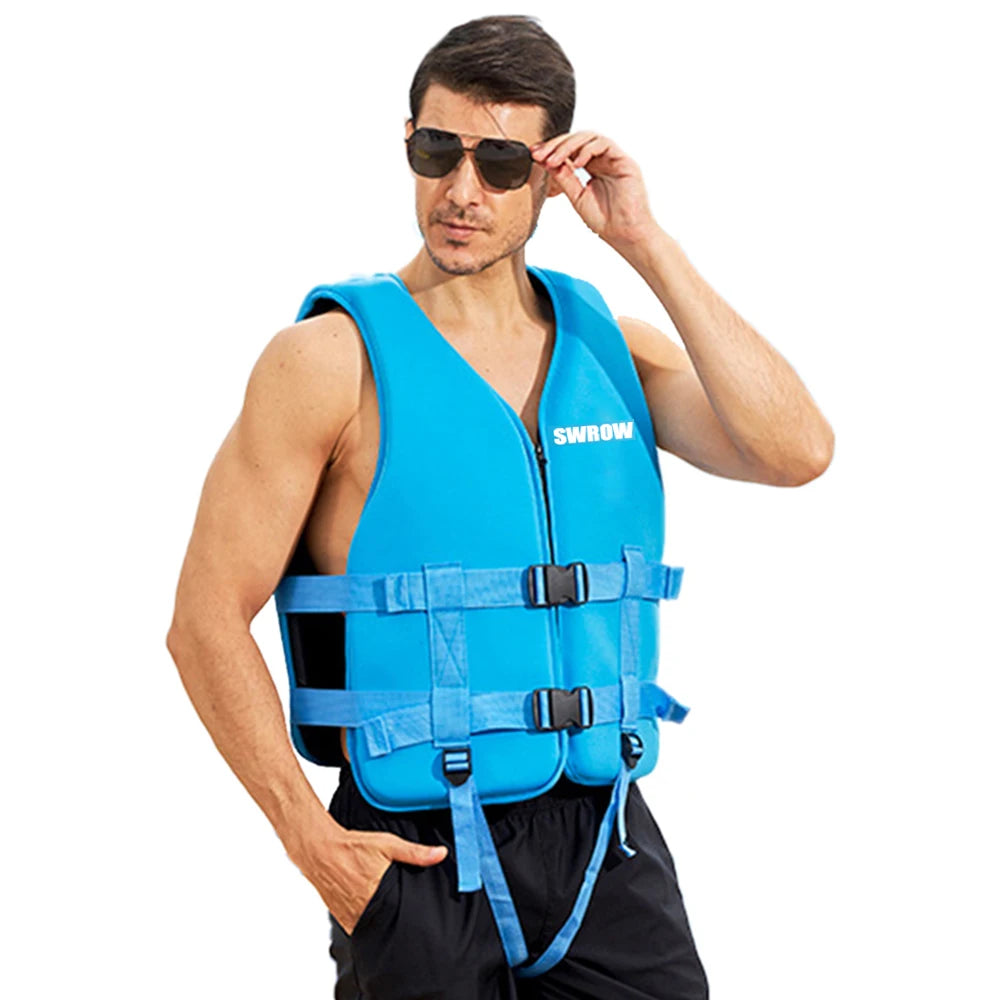 Portable fashion adult children's life jacket neoprene swimming life jacket