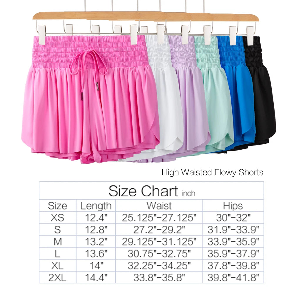 Flowy Athletic Shorts for Women High Waisted Gym Yoga Workout