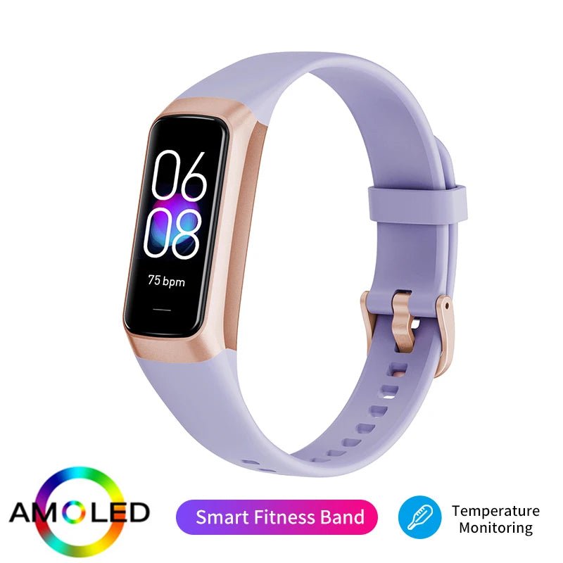 LIGE 1.1 Inch Amoled Smart Watch Heart Rate Monitor Waterproof