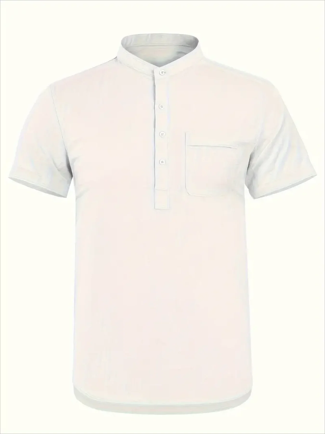 Men's Plus Size Cotton Linen Shirt with Pocket Casual