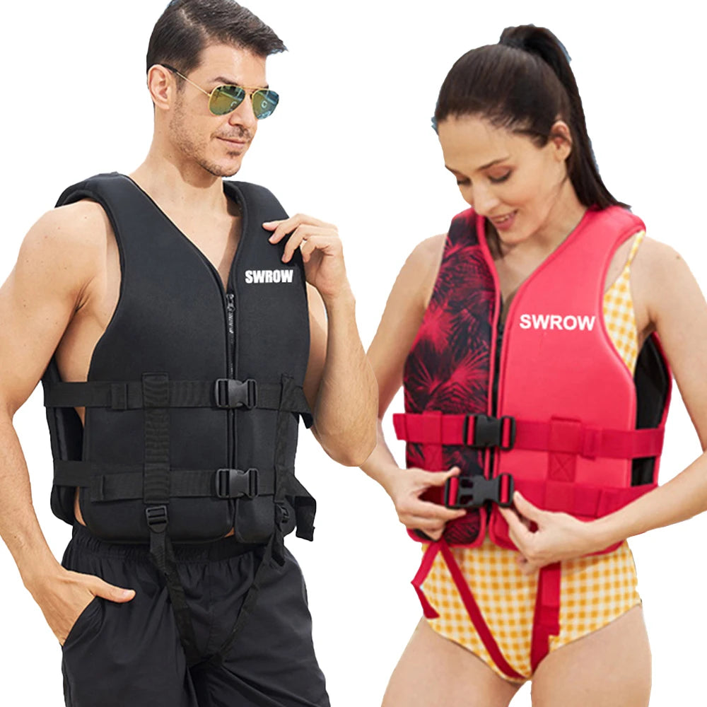 Portable fashion adult children's life jacket neoprene swimming life jacket