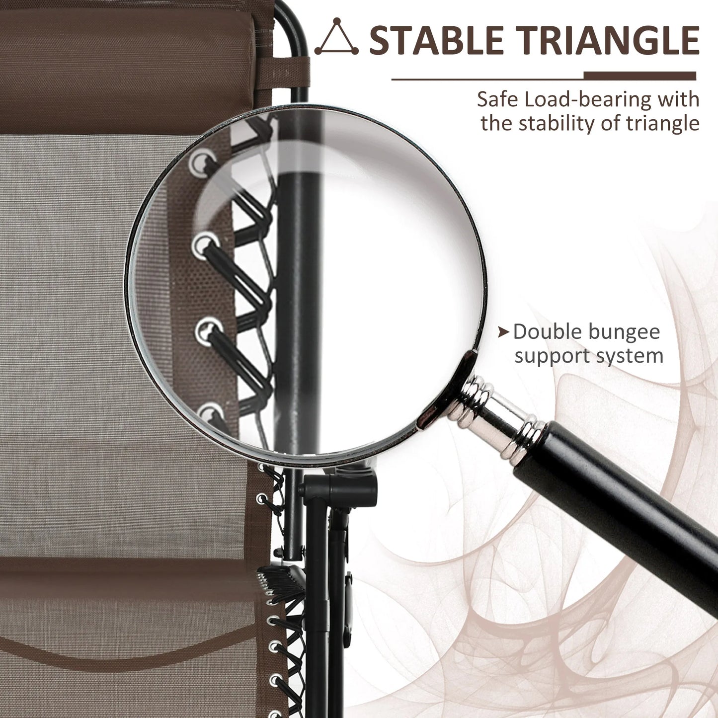 Zero Gravity Reclining Rocking Chair, Folding Lounge, Pillow, Cup Holder, Brown