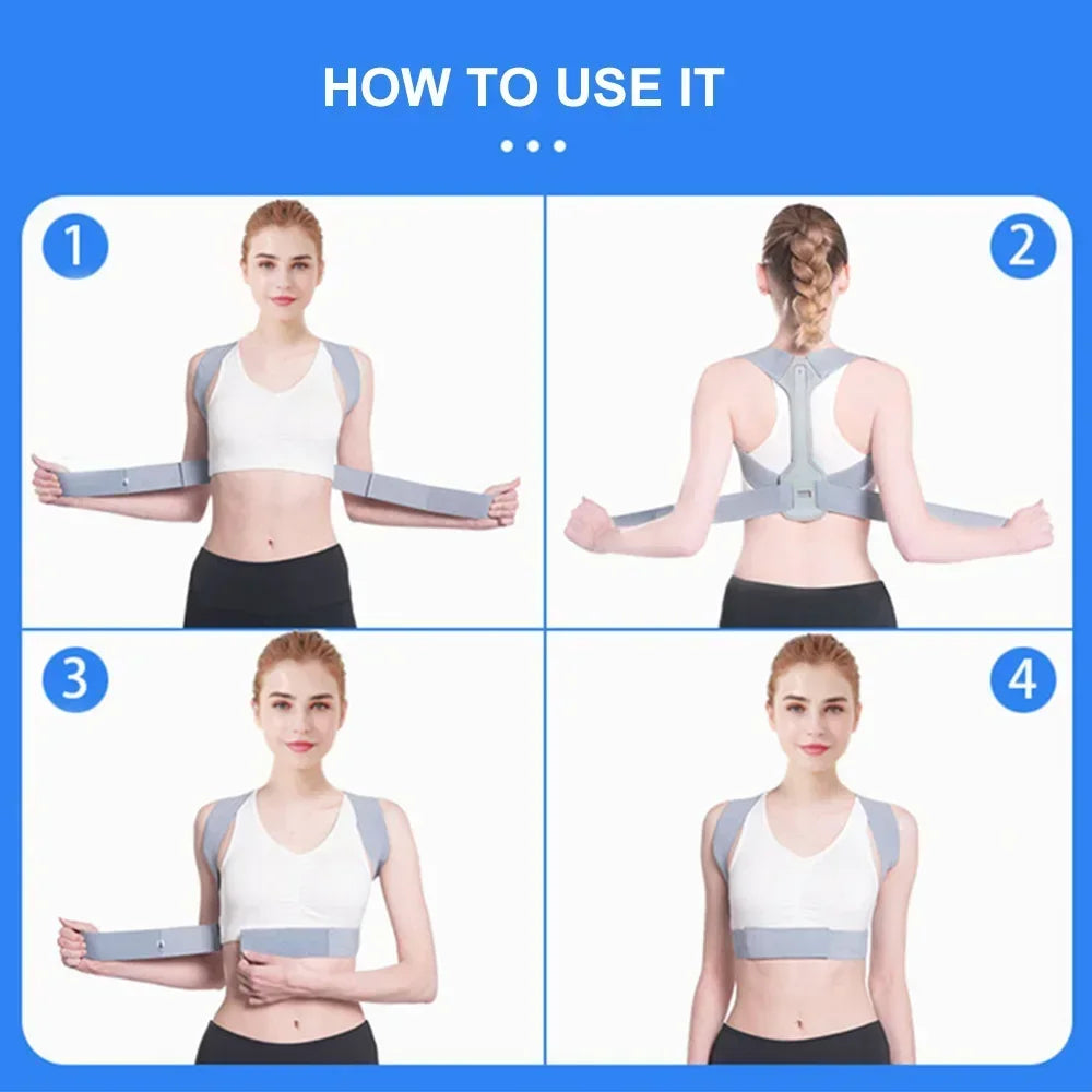 Lumbar Spine Posture Corrector Back Brace Clavicle Support Straight Strap Shoulder