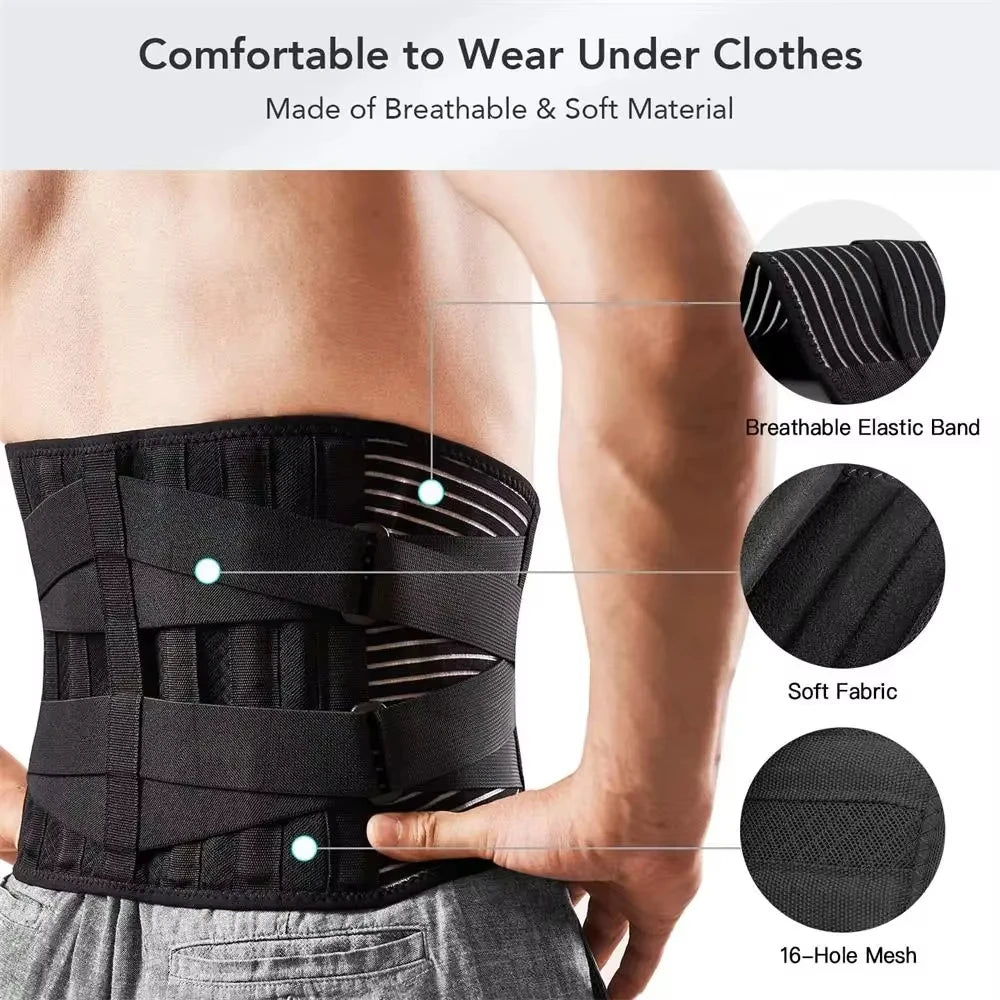 Back Brace for Lower Back Pain,Lumbar Support for Heavy Lifting Men Women,