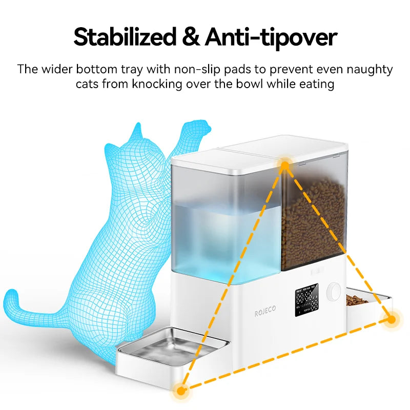 Automatic Pet Feeder Gravity Water Fountain 8.5L