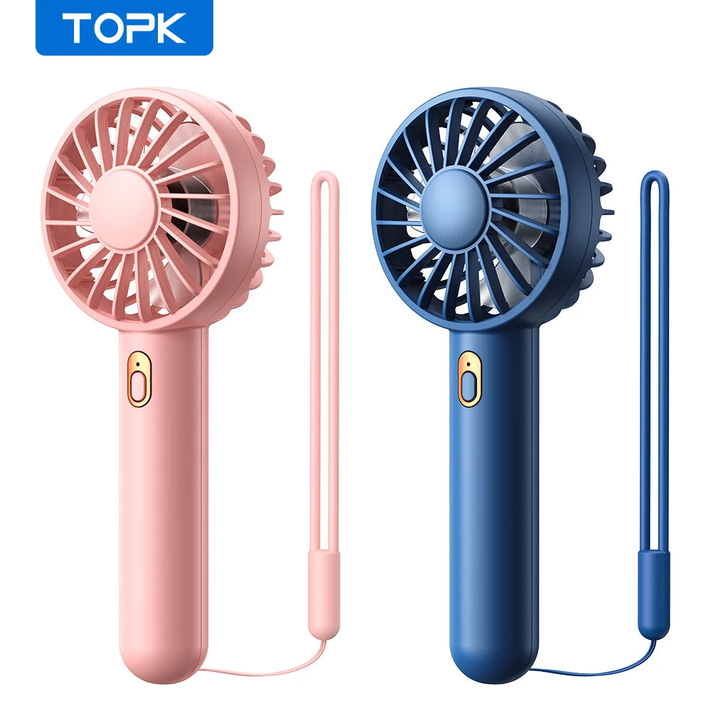 2-Pack Handheld Mini Fan Portable USB Rechargeable