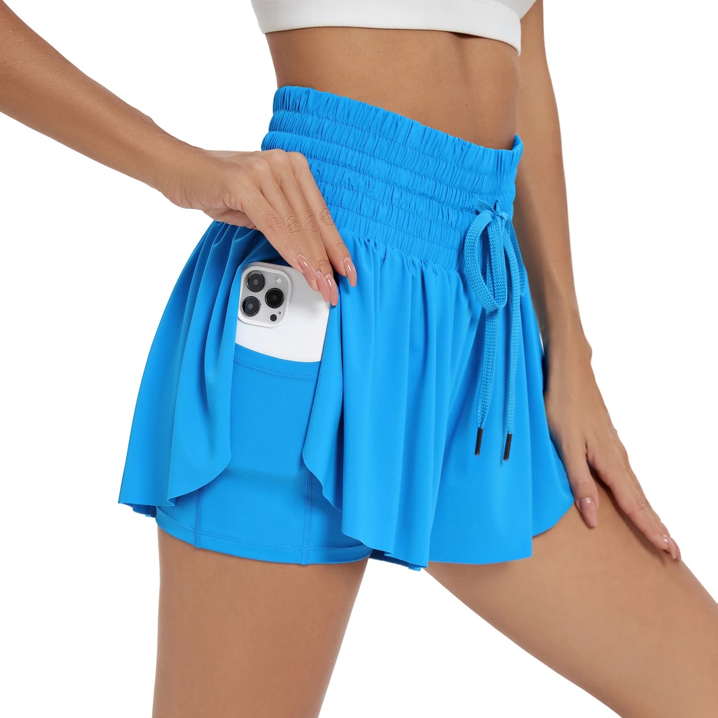 Flowy Athletic Shorts for Women High Waisted Gym Yoga Workout