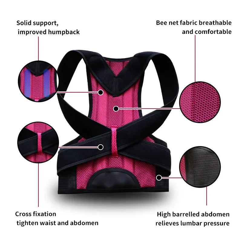 Reinforced Belt Lumbar Column Posture Corrector Vest