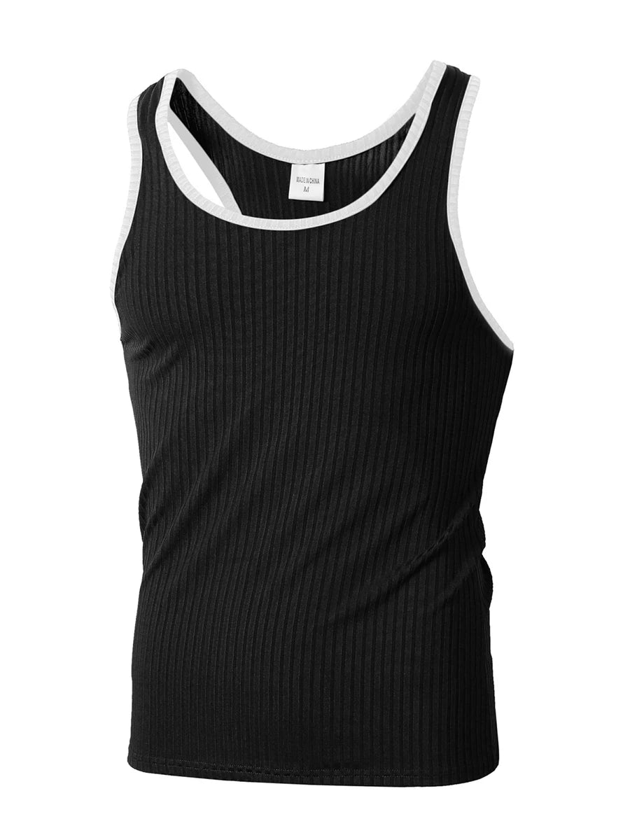 Men's Sleeveless Muscle Tank Tops with Racerback Design