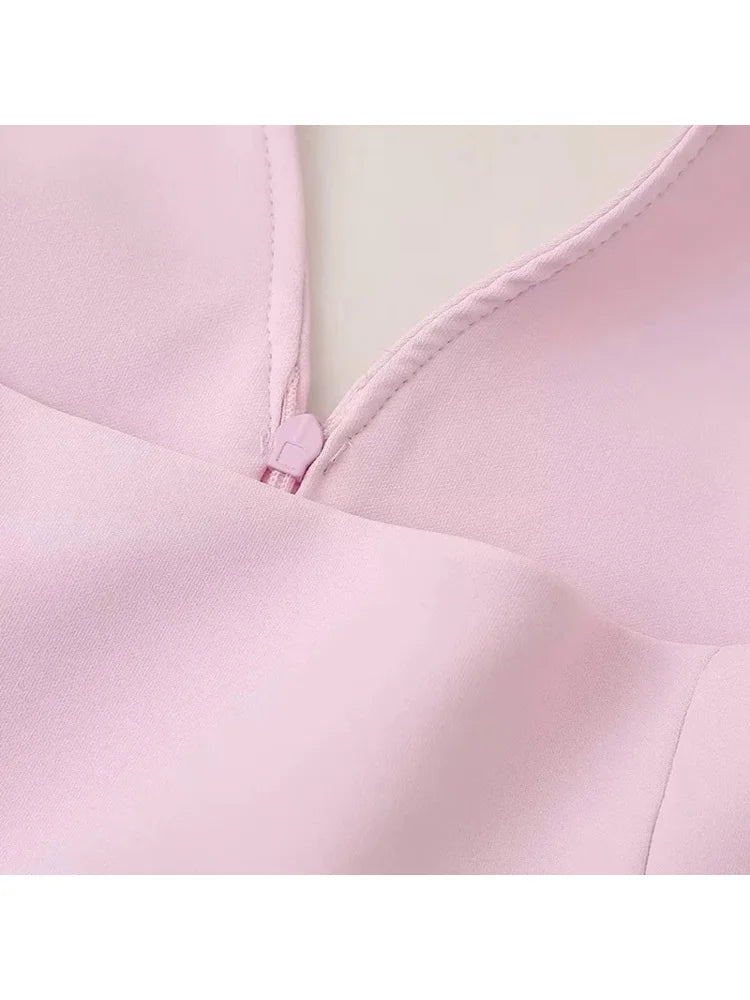 Fashion pink shorts set for women sexy