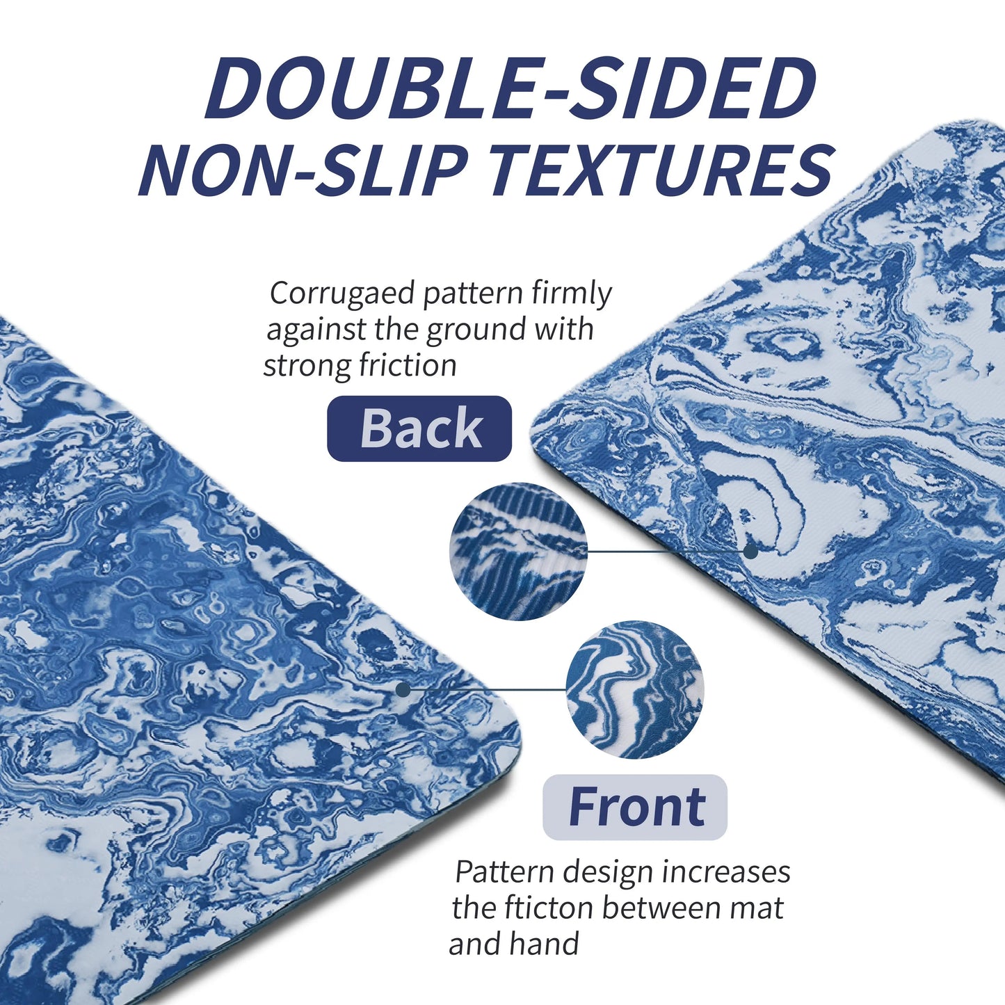 Exercise Yoga Mat Print with Non-Slip Design,