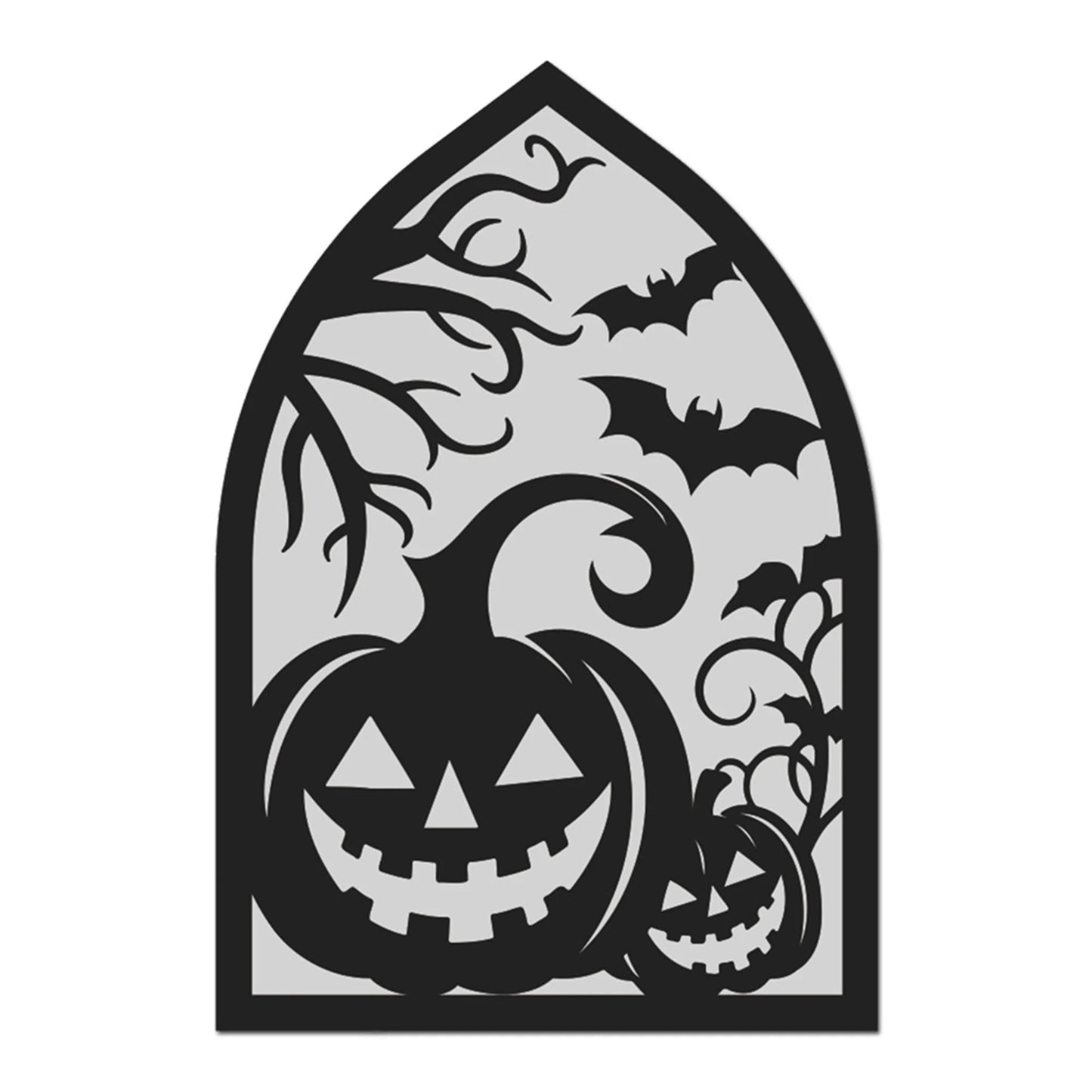 Spooky Halloween Acrylic Mirror Wall Sticker Set with Ghosts Bats Spiders