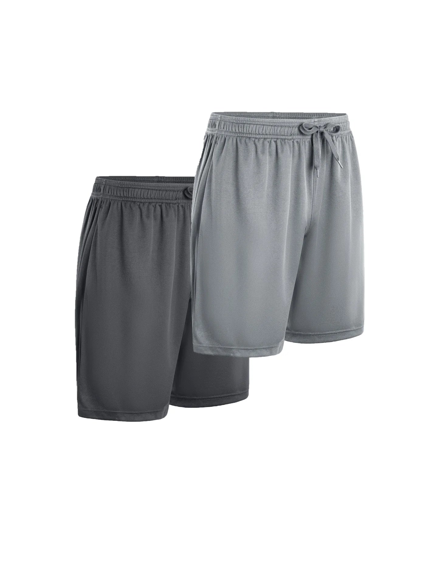 2-piece men's polyester sports shorts, quick drying,
