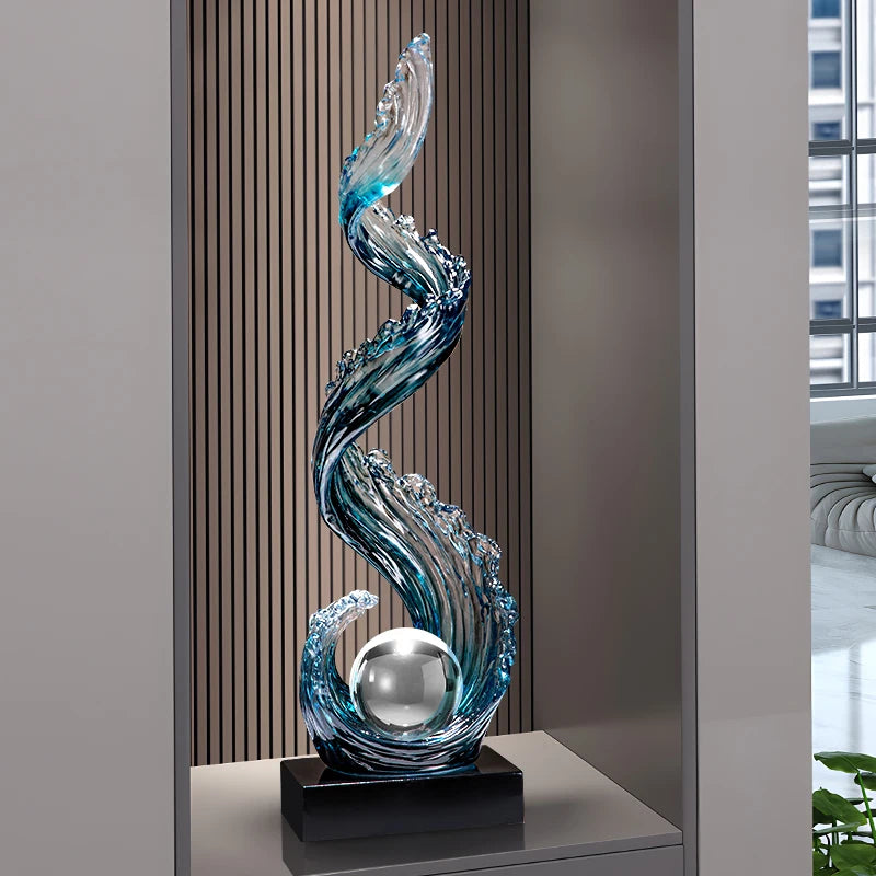 Home Decor Wind and Water Rising Sculpture Luxury Living Room Entrance