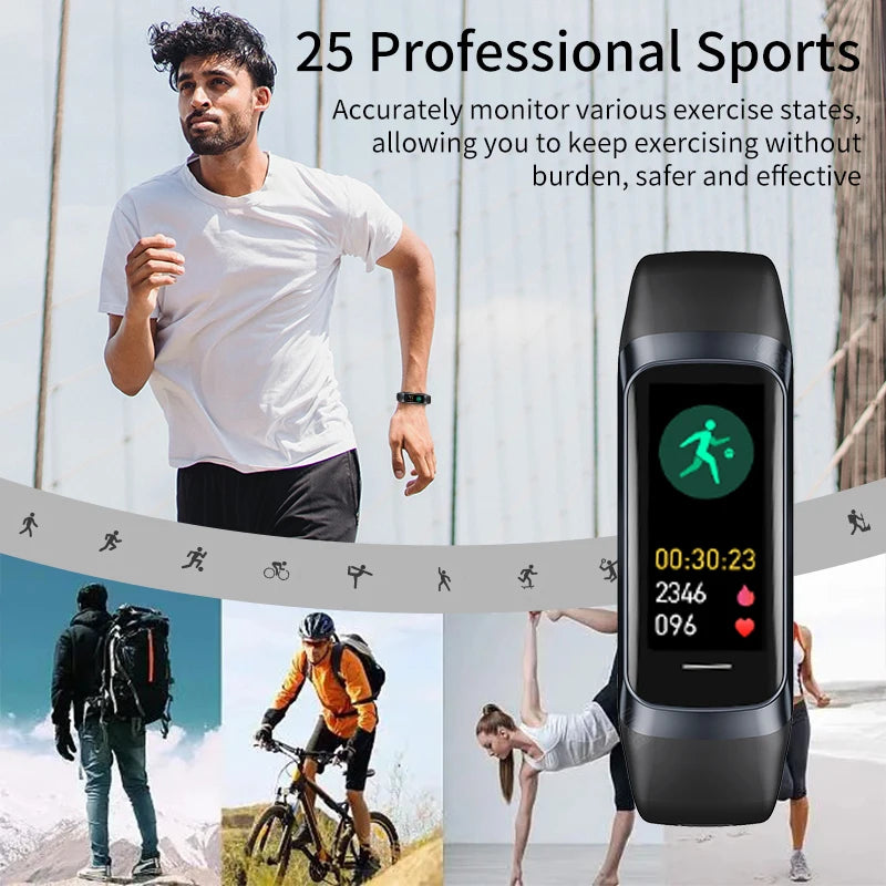 LIGE 1.1 Inch Amoled Smart Watch Heart Rate Monitor Waterproof