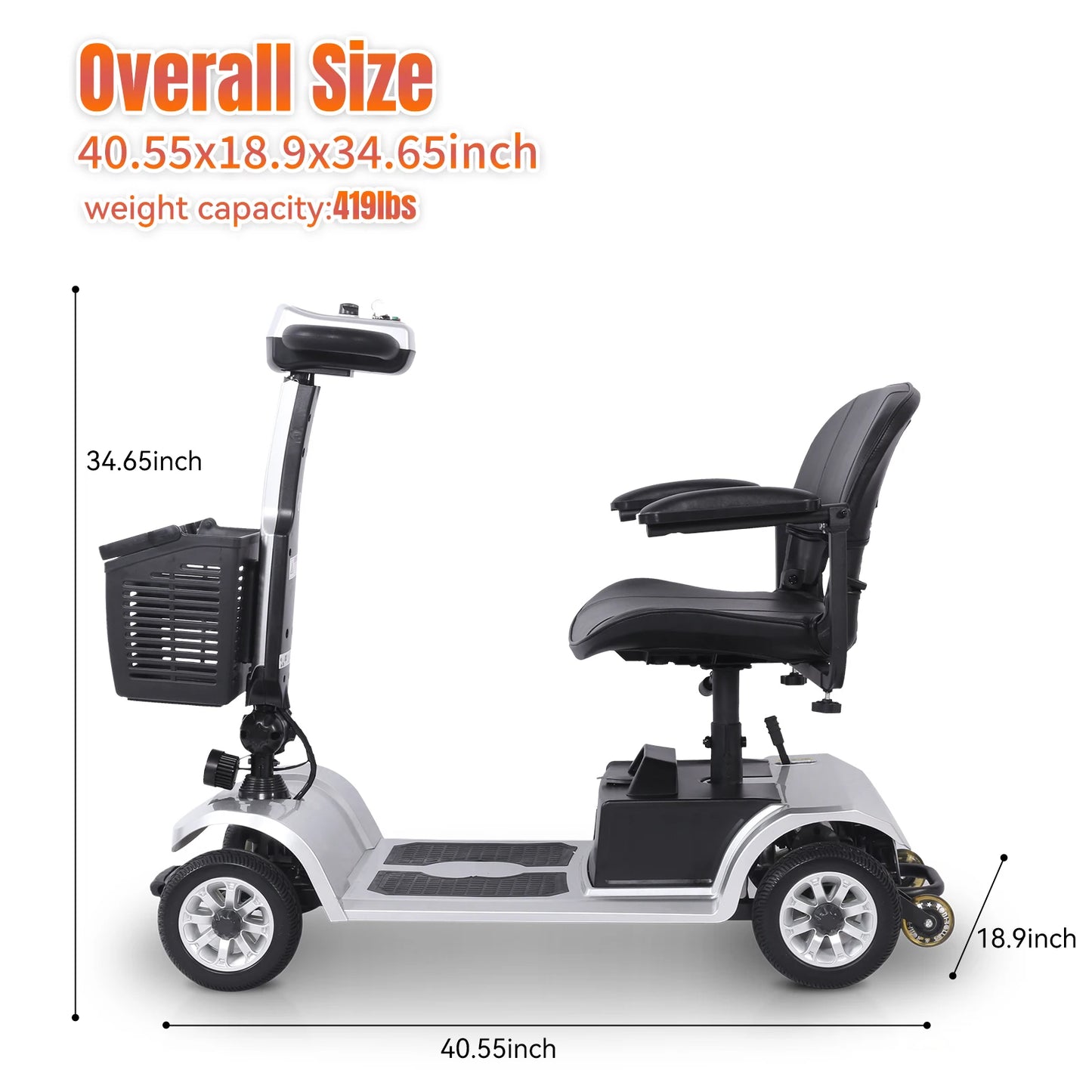 Electric Mobility Scooter Portable Foldable for Adult Elderly