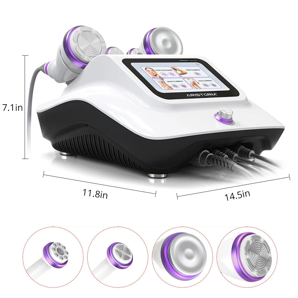 S Shape Ultrasonic 30K Cavitation Machine Fat Burning Radio Frequency Skin Tightening