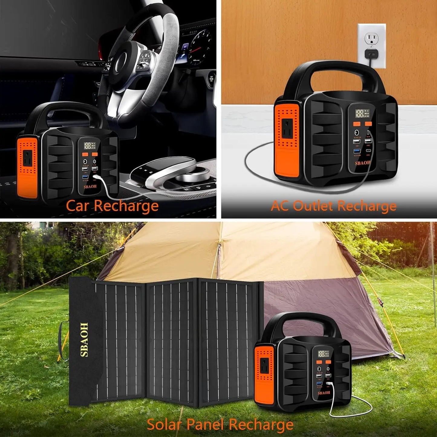 Portable Power Station,155Wh 42000mAh Outdoor Solar Generator