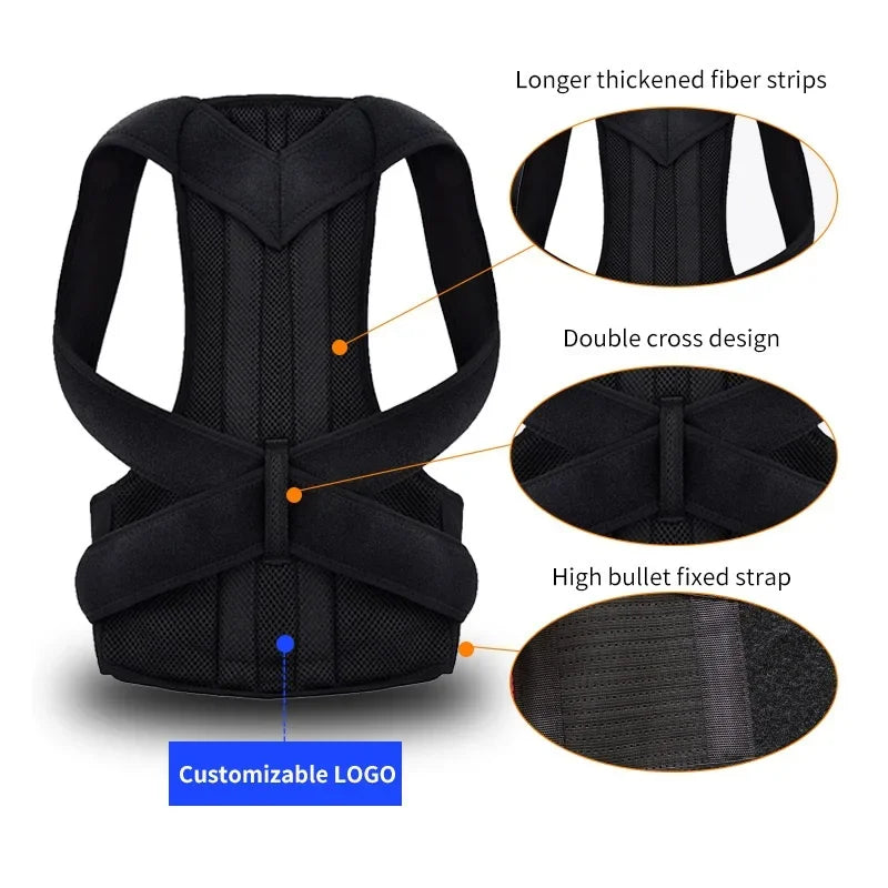 Reinforced Belt Lumbar Column Posture Corrector Vest