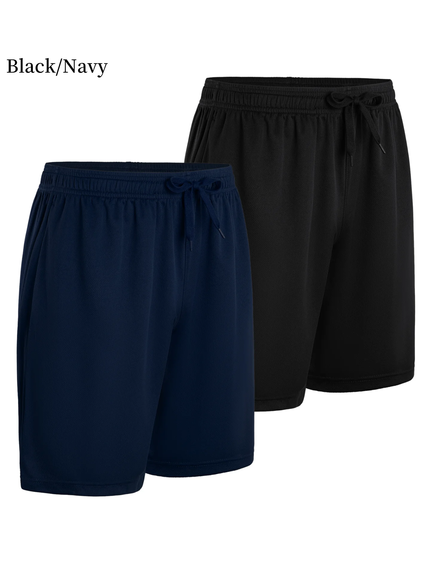 2-piece men's polyester sports shorts, quick drying,