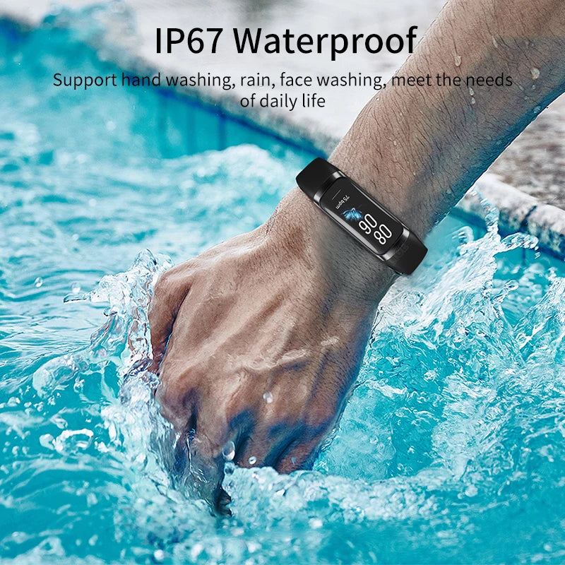 LIGE 1.1 Inch Amoled Smart Watch Heart Rate Monitor Waterproof